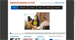 Desktop Screenshot of obamacarehelp.com